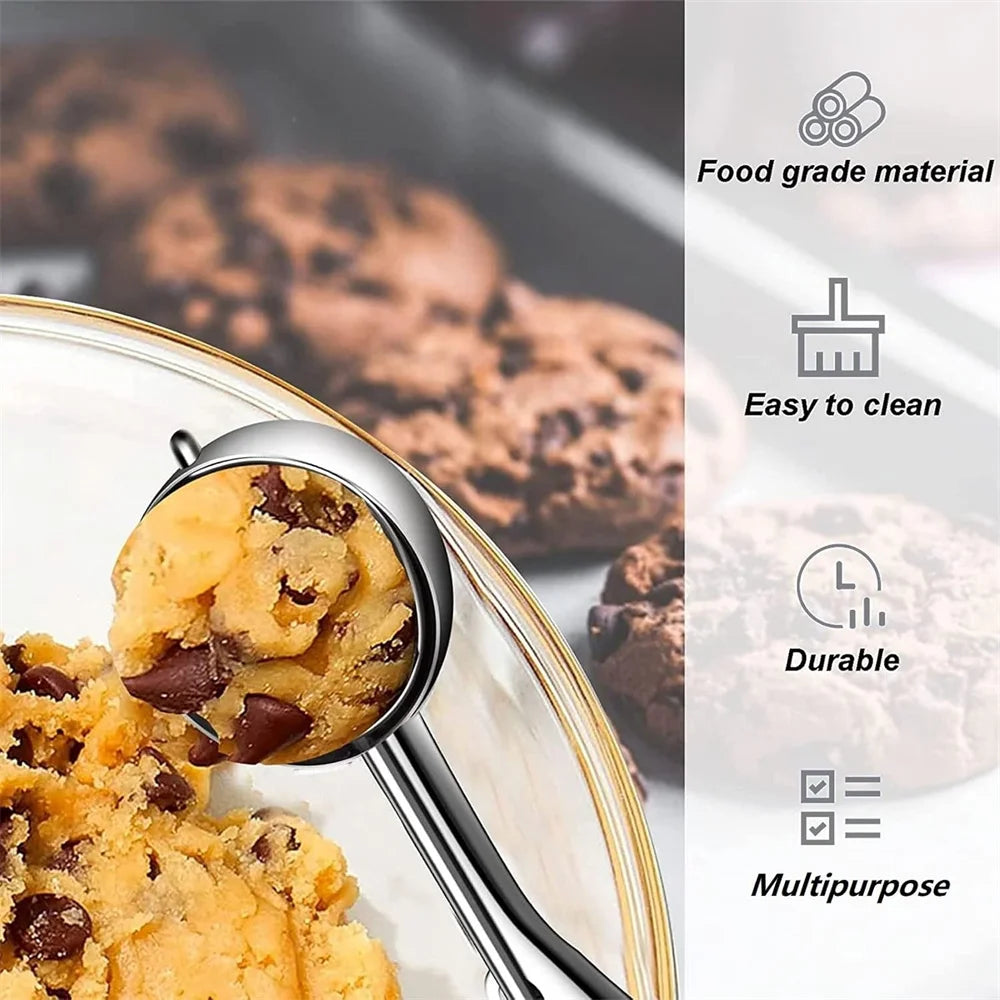 Praktische Eisschaufel aus Edelstahl für Keksteig und Eis