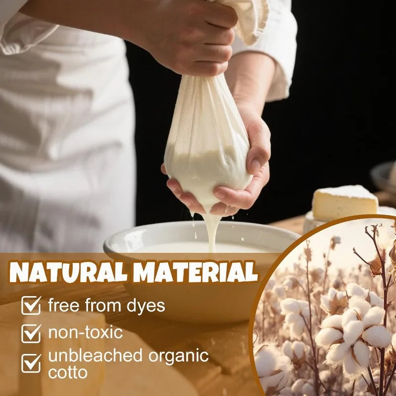 Baumwollbeutel mit Kordelzug als wiederverwendbares Filtertuch