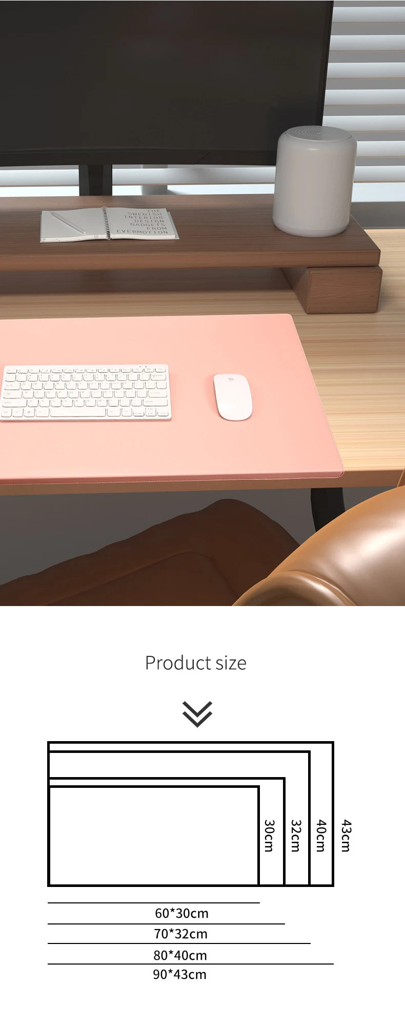 Ergonomische Schreibtischunterlage mit Ellenbogen- und Handgelenkschutz