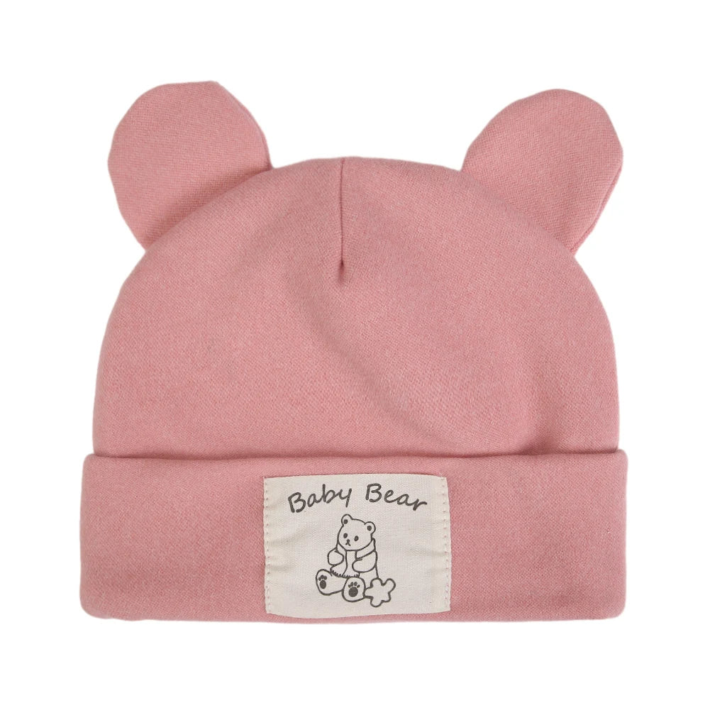 Niedlicher Baby Turban Mütze mit Bärenohren für Jungen und Mädchen 1-3 Jahre