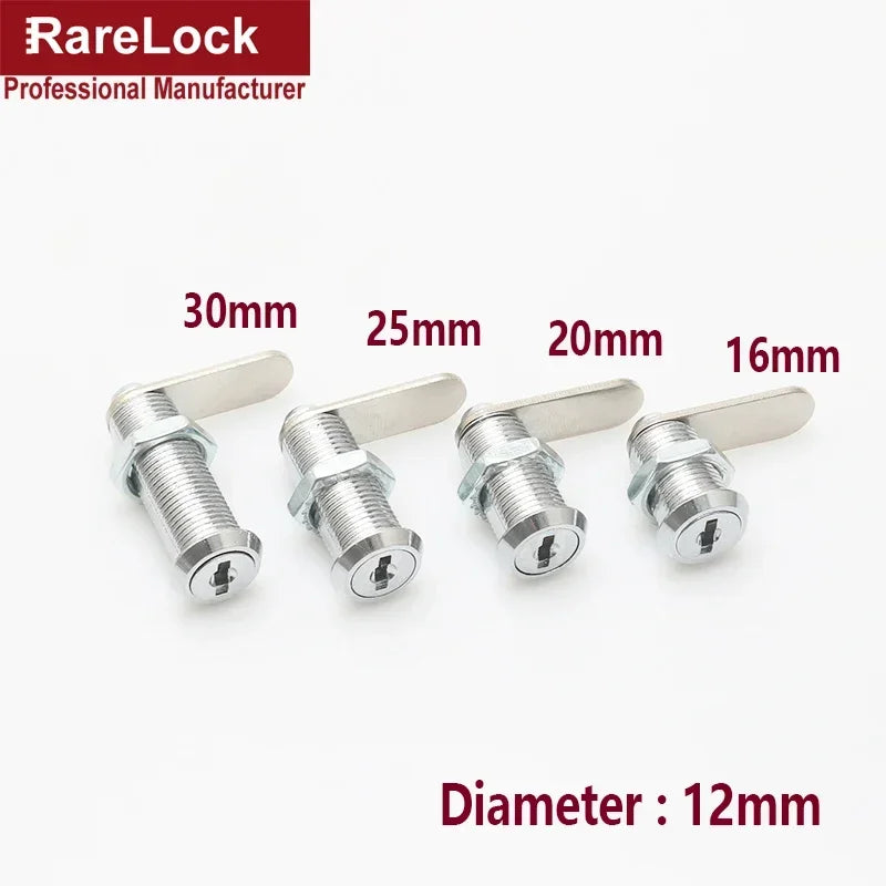 Mini Nockenschloss mit 2 Schlüsseln und 12 mm Durchmesser