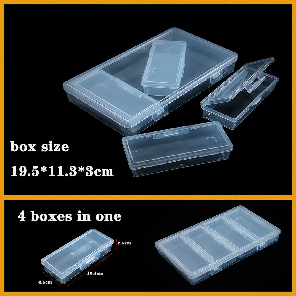 Transparente Kunststoffbox mit Schraubfach für Schmuck und Werkzeug Aufbewahrung