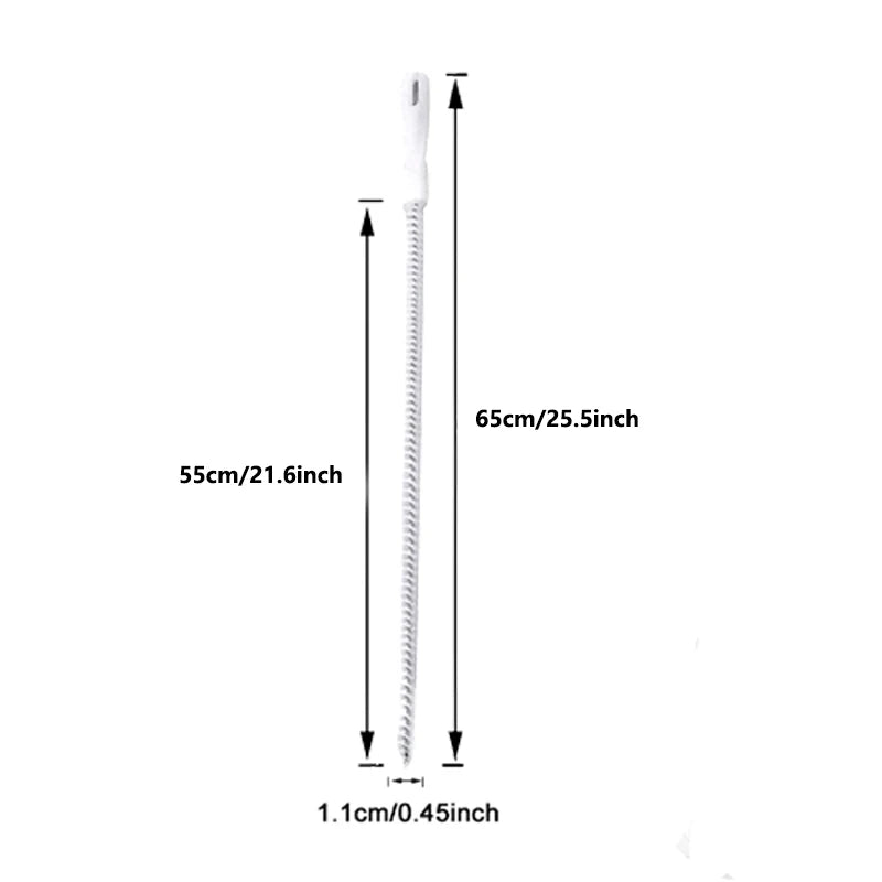 Flexible Reinigungsbürste für Abfluss Waschbecken Kanal Rohre 45 65 cm