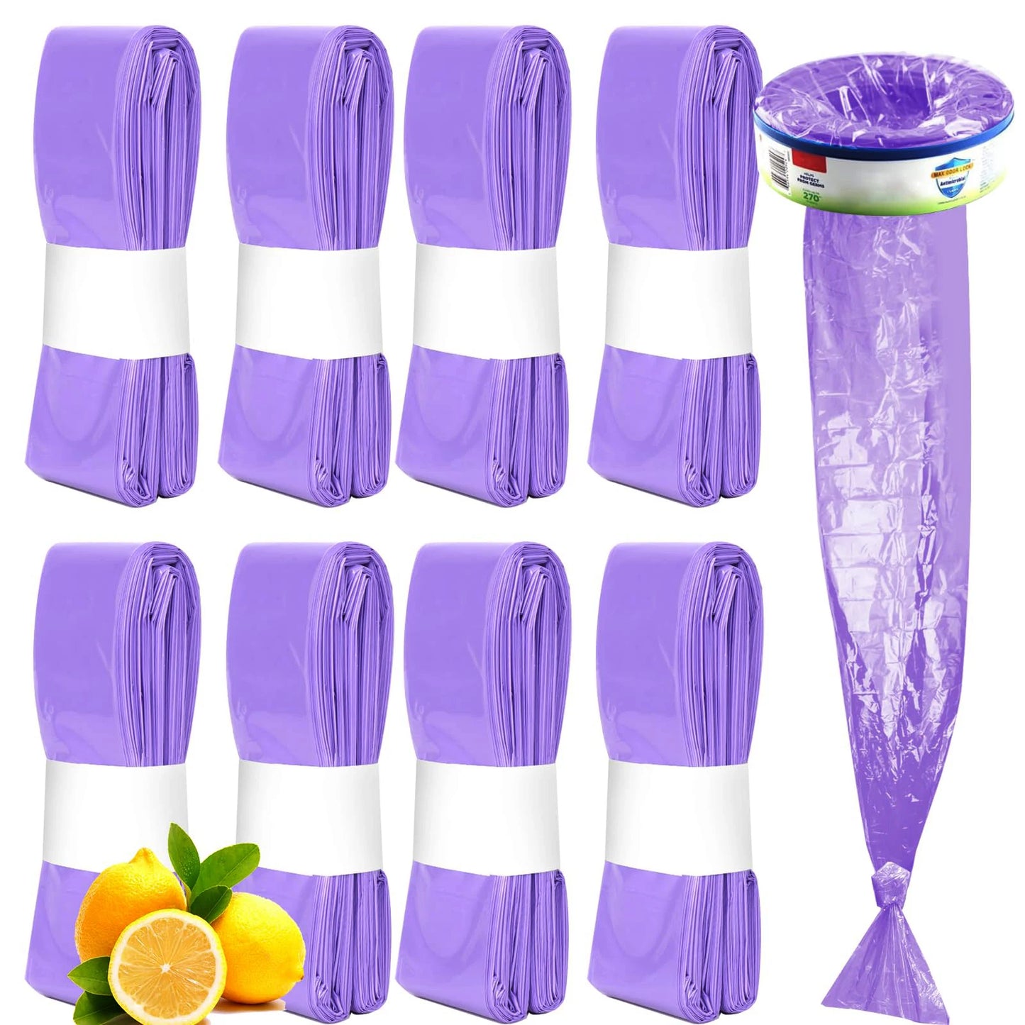 Lila Windeleimer Müllbeutel als praktische Nachfüllbeutel