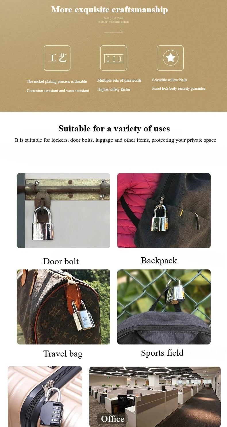 Sicheres Gepäck Ziffernnummer Codeschloss mit Digitaler Kombination