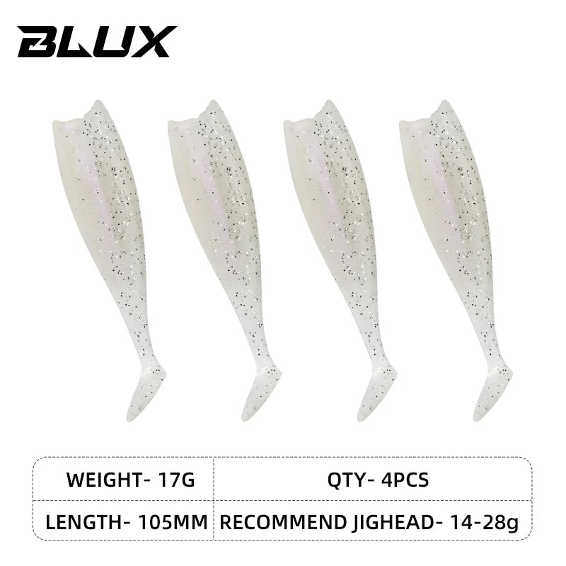 Weicher Angelköder Jighead 80mm 105mm Black Tail Minnow Salzwasser