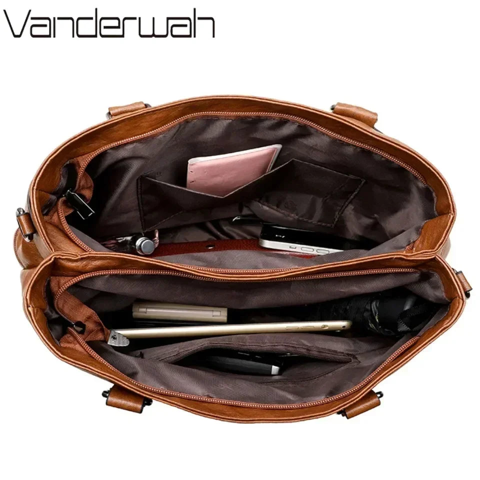 Elegante Damen Handtasche Kunstleder – Schulter, Crossbody & Tote Tasche
