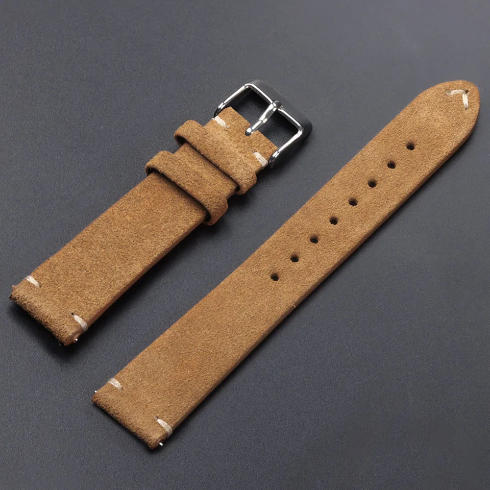 Weiches Schnellverschluss Wildleder Armband 14-22mm für Smartwatch Uhr