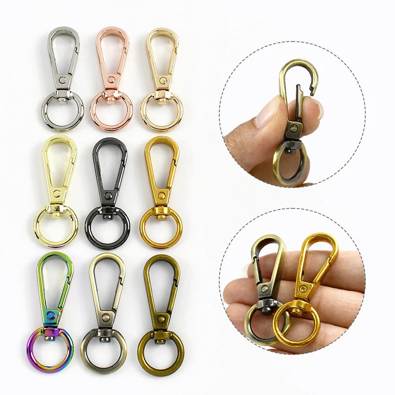 13x50mm Metall Karabiner Clips Schnallen Schlüsselringe 5 10 20 Stück