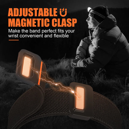 Magnetisches Nylonarmband kompatibel mit Apple Watch Größen 38 bis 49 mm