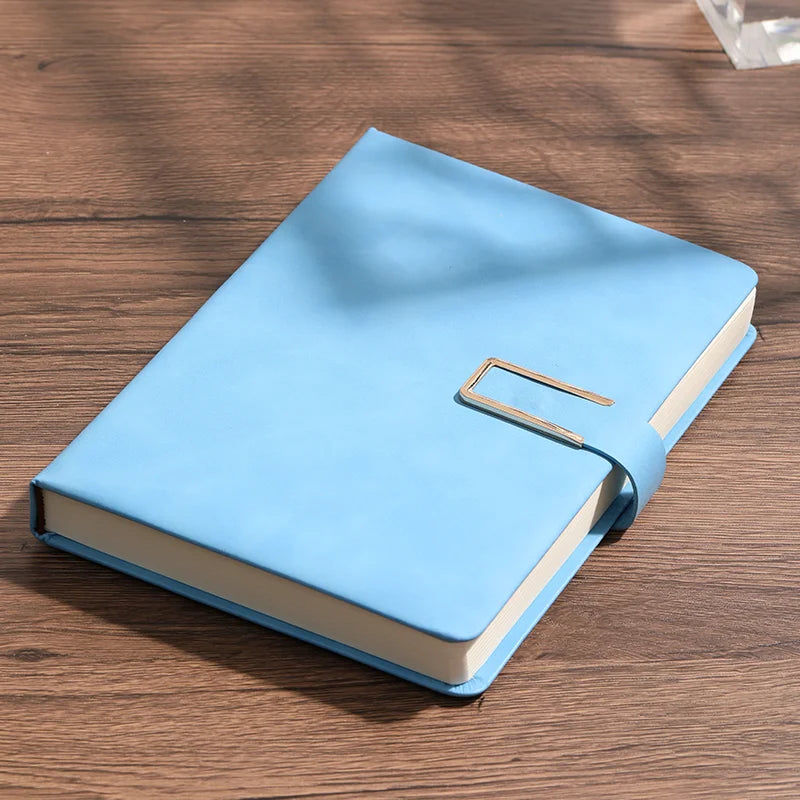 Elegantes A5 Leder-Notizbuch mit U-Schnalle, personalisiertes Softcover, 6 Farben