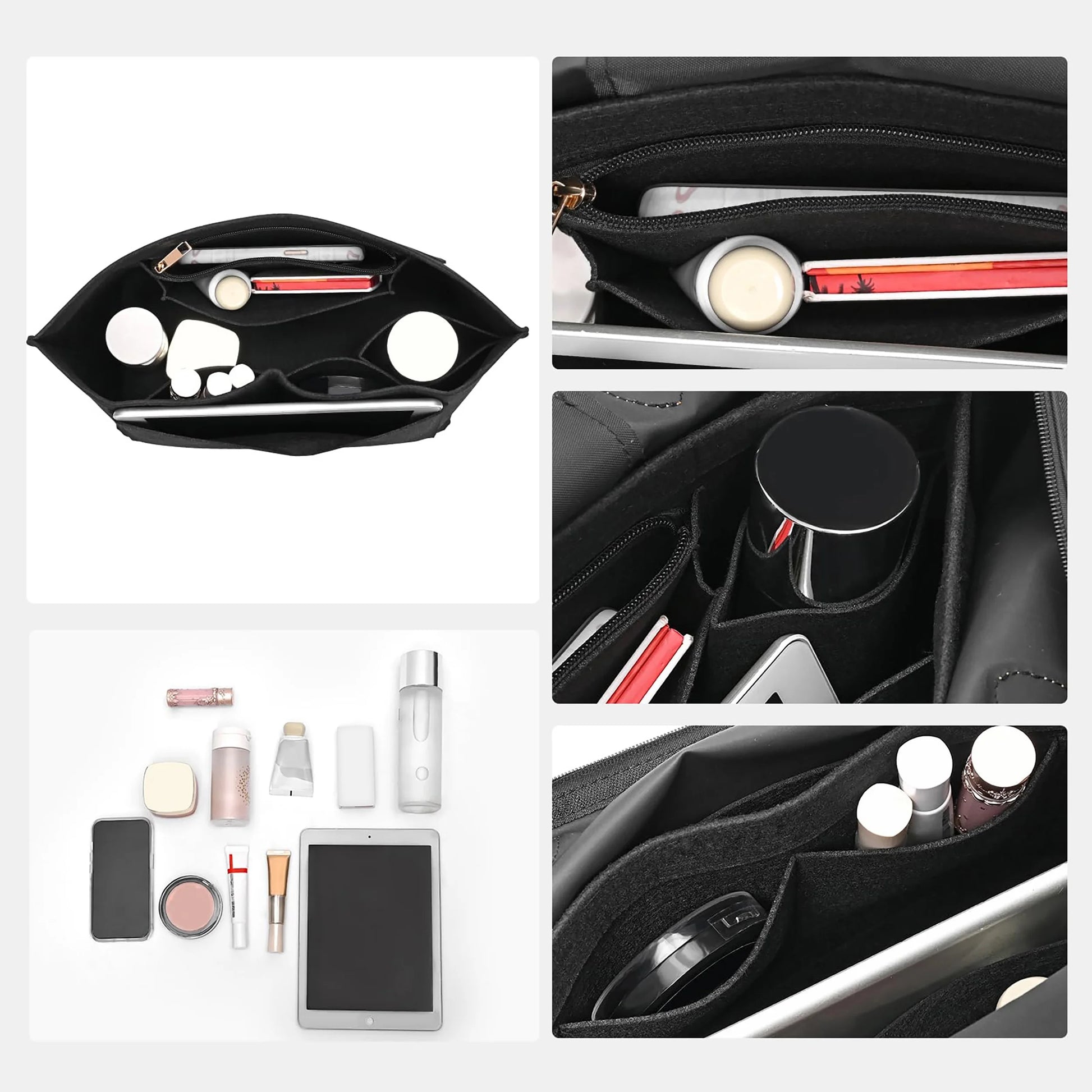 Filz-Einsatztasche Organizer für Handtasche und Geldbörsen-Yabubest - Home & More