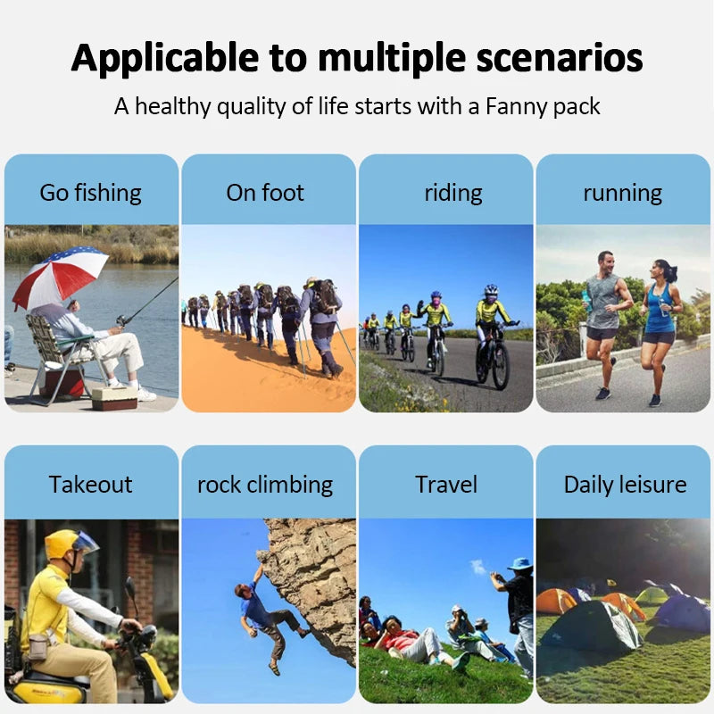 Sportliche verstellbare Taille Tasche für Handy und Laufzubehör Unisex