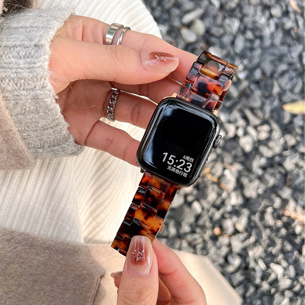Laser-transparentes Acrylarmband mit Faltschließe für Smartwatches