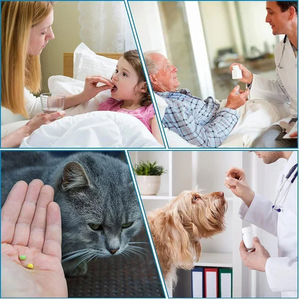 Pillenschneider mit V-Halter für präzises Schneiden großer und kleiner Tabletten