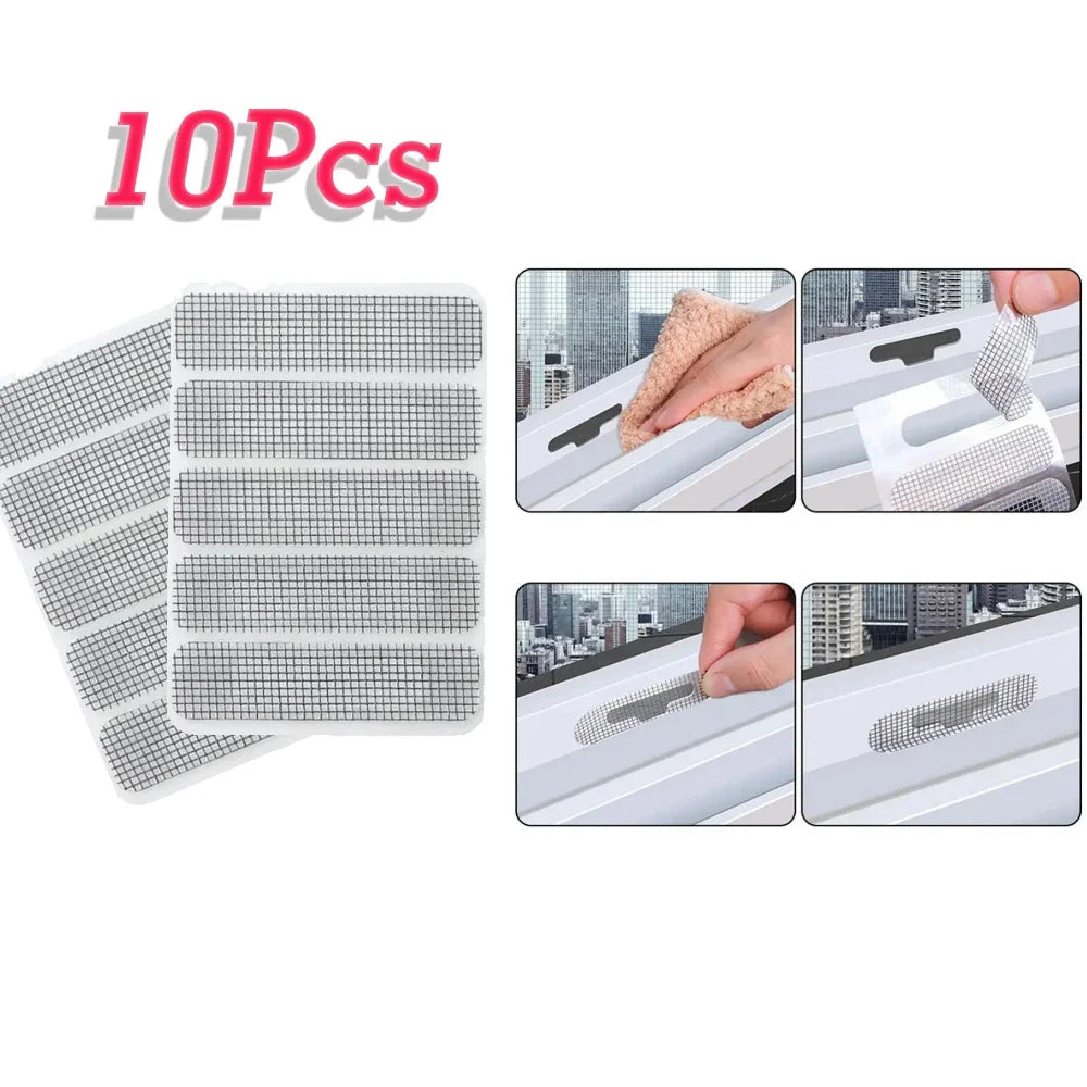 Fenster Reparatur Aufkleber mit Anti Moskito Netz 5 bis 20 Stück