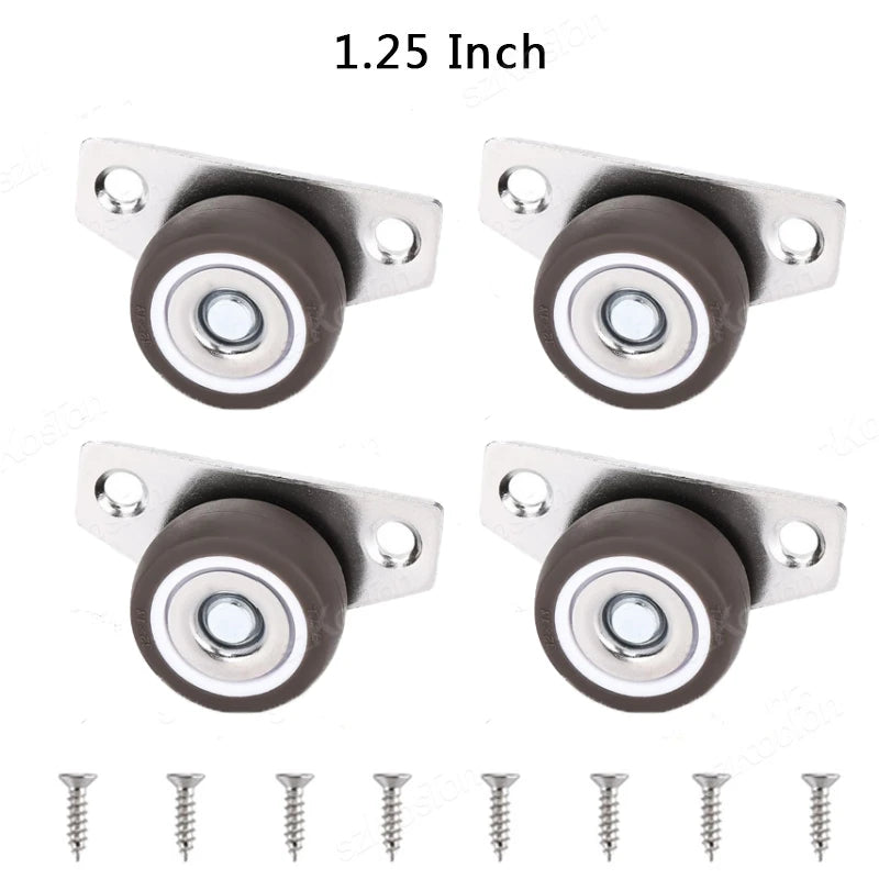 Leise TPR Möbelrollen 1 - 1,25 Zoll | Stabile, seitliche Montage