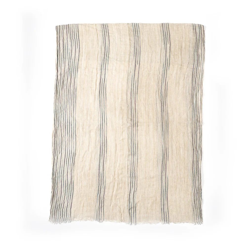 Baumwolle Leinen Herren Schal Gestreift Warm Halstuch 200x75cm Herbst Winter