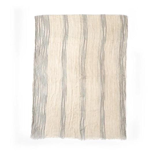 Baumwolle Leinen Herren Schal Gestreift Warm Halstuch 200x75cm Herbst Winter