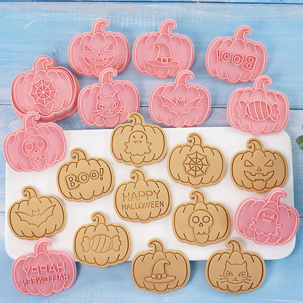 8 10 Stück Halloween Keks Ausstechformen Kürbis Hexe Vampir Kuchen Deko