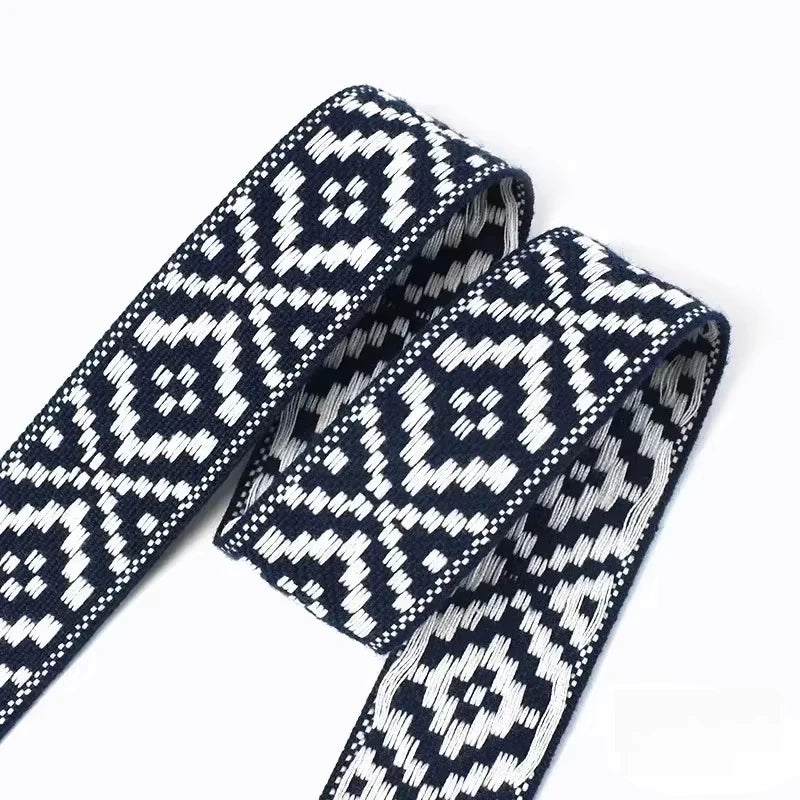 30mm Ethnisch Jacquard Gurtband Polyester DIY Nähen Dekor 2/5/10 Yards