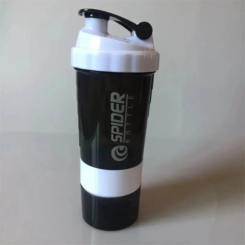 3-lagiger Shake-Becher für Proteinpulver Fitness Sport Rührfunktion Groß