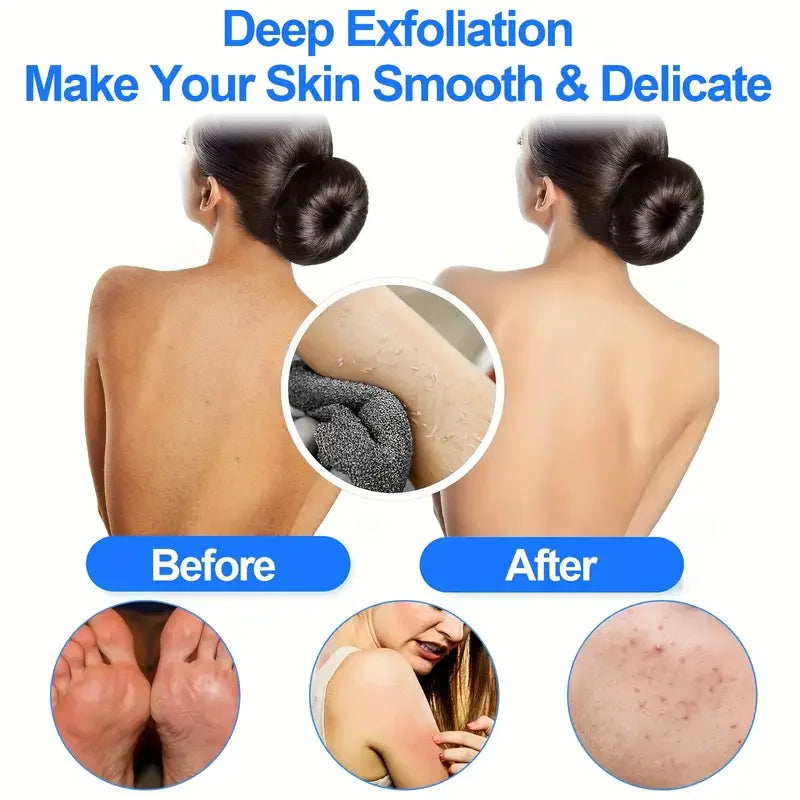 Sanftes Doppelseitiges Körperpeeling mit Nylon Netz Gurt