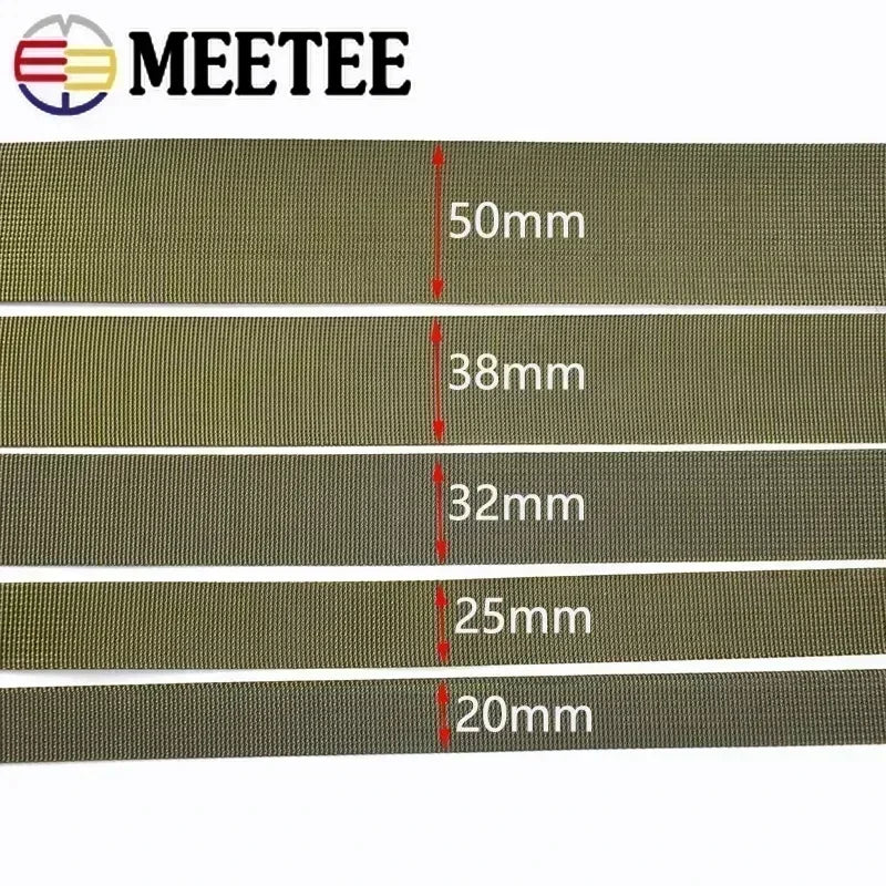 5 Meter 20 bis 38 mm Armeegrünes Nylon Gurtband zum Nähen und Basteln-Yabubest - Home & More