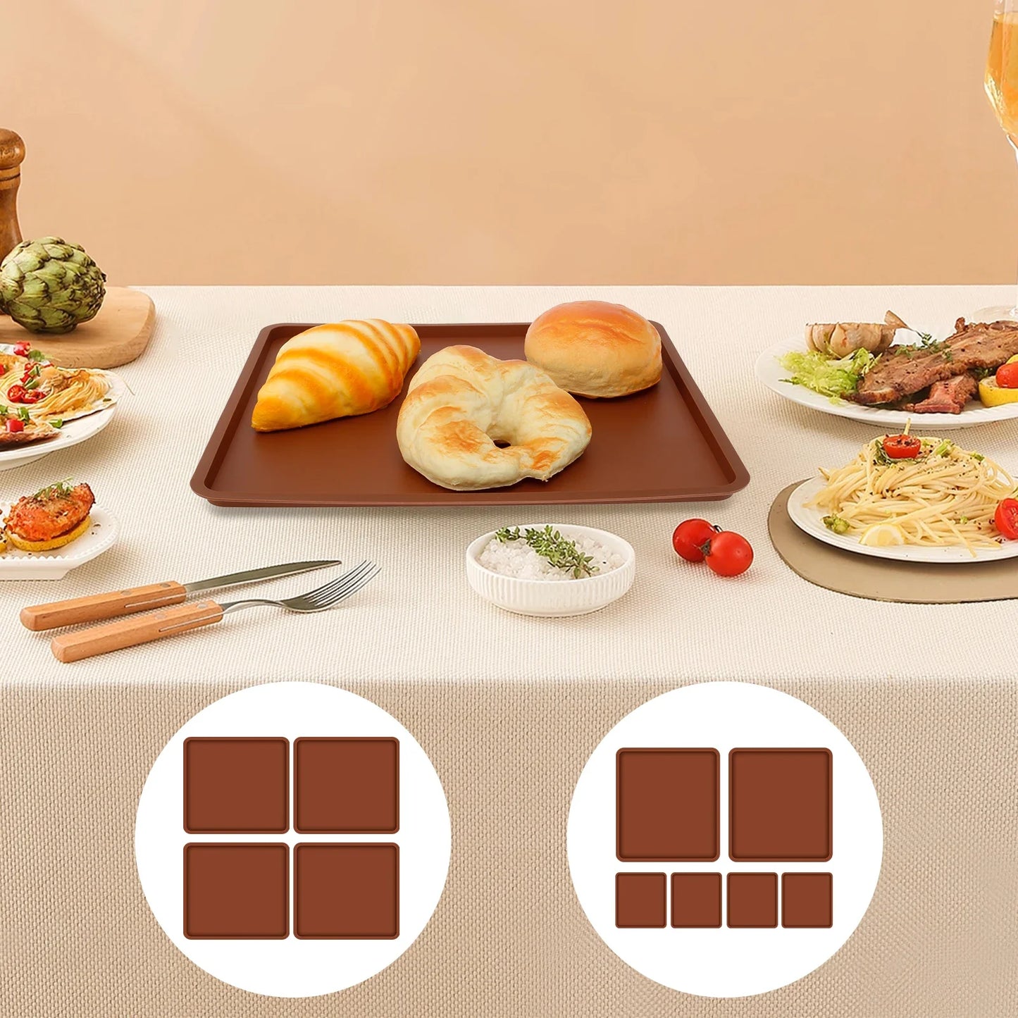 Silikon Backmatten 4 bis 6 Stück Nicht stick Backformen für Gebäck