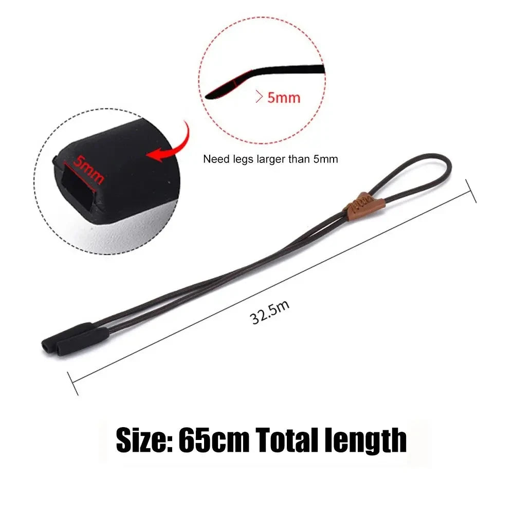 Einstellbarer Leder Brillenhalter Seil Sonnenbrille Kette Unisex