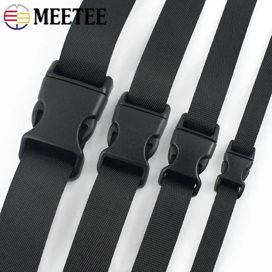 Schwarz Kunststoff Schnellverschluss Schnallen 10-25mm für Gurtband, DIY