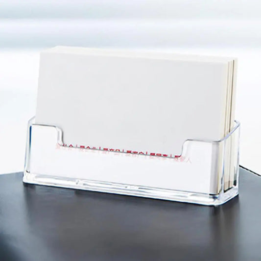 Transparent Visitenkartenhalter Desktop Büro Display Ständer Kunststoff