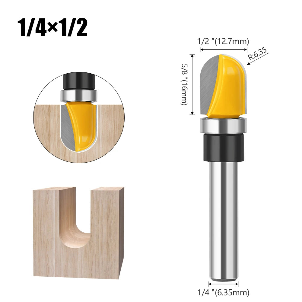 6mm 1/4 Zoll 8mm Schaft Hartmetall Fräser Set für Holzarbeiten