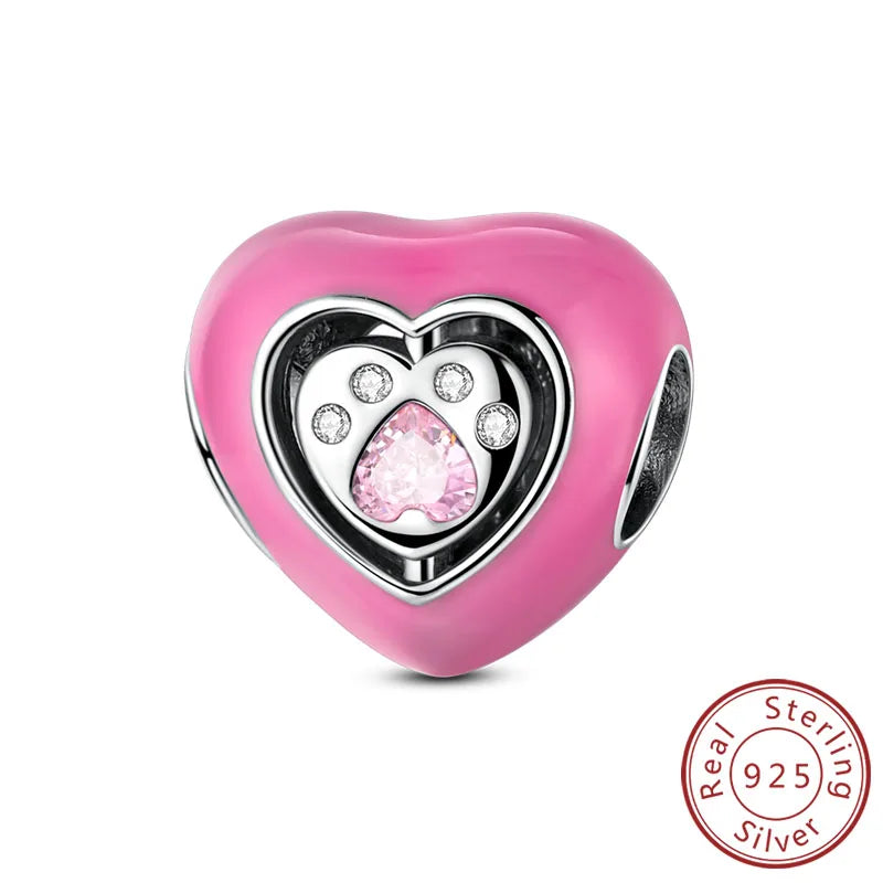 925er Sterlingsilber Charms mit Tiermotiven und Zirkon