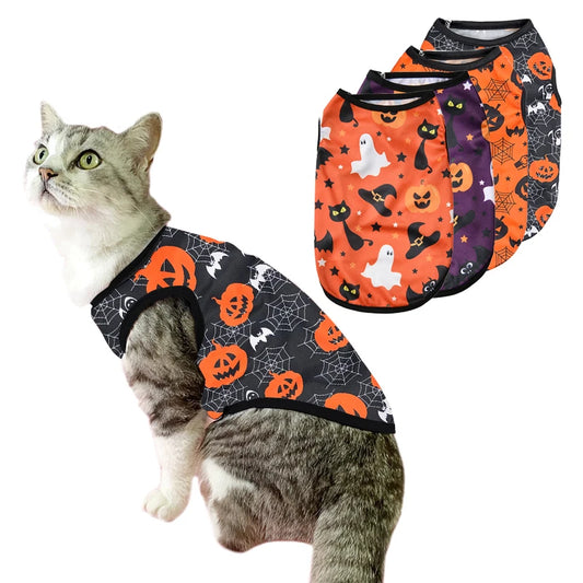 Halloween Haustier Kostüm Lustiger Pullover für Hunde Katzen Atmungsaktiv