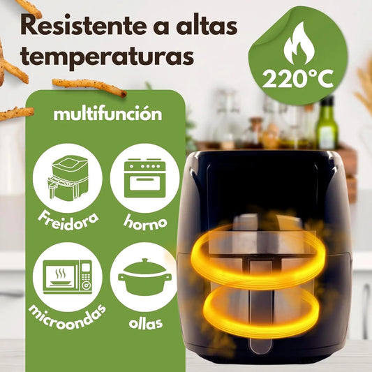 Einweg Luftfritteusenpapier XXL quadratisch 20x23 cm für Airfryer Tablett