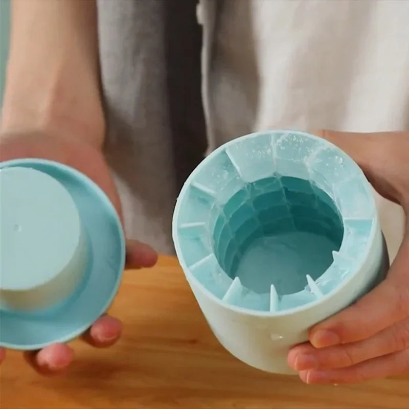 Mini Silikon Eiswürfelform Runde Eis Lagerung Box für DIY
