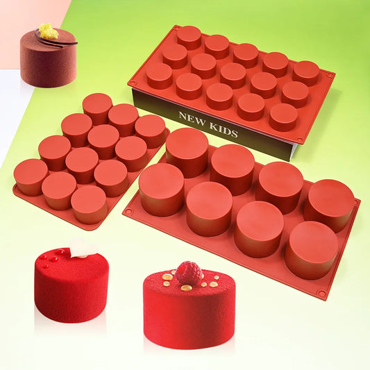 Zylinderförmige Silikonform für Seifen Schokolade Gelee Pudding Süßigkeiten