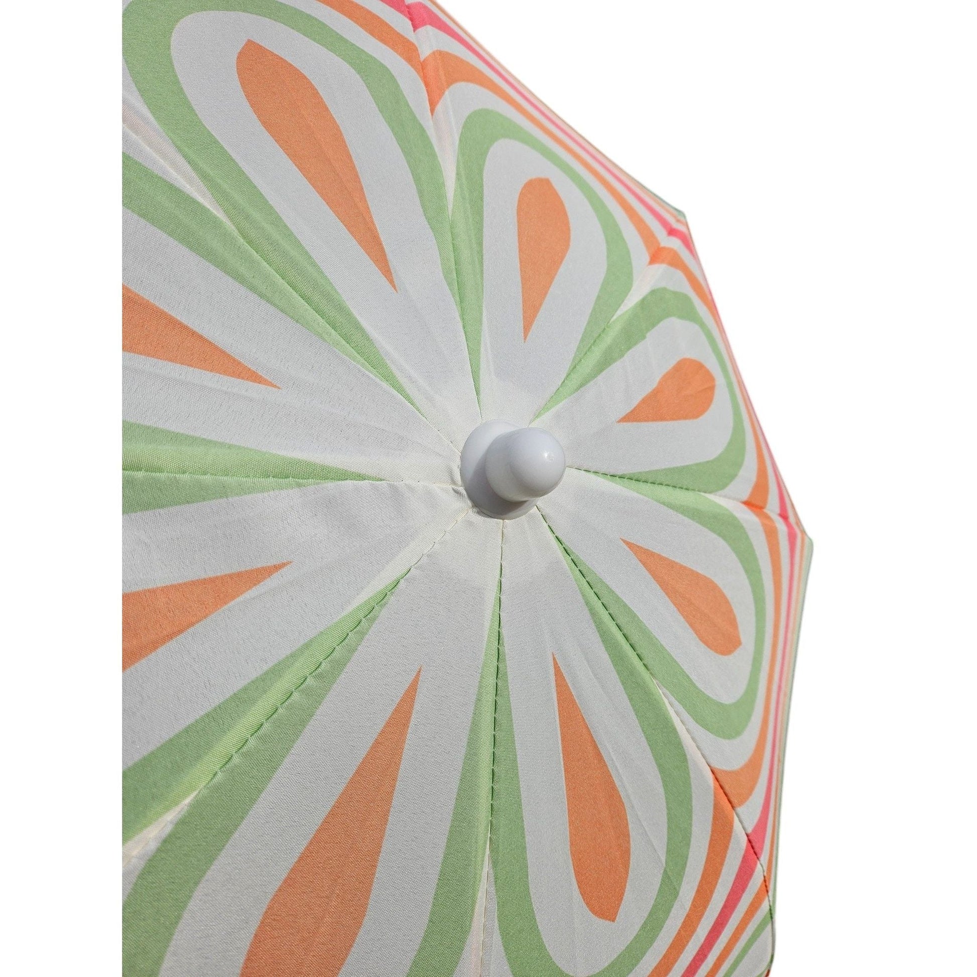 Sonnenschirm Strandschirm UV 30+ Balkonschirm grün blau Kreise Streifen