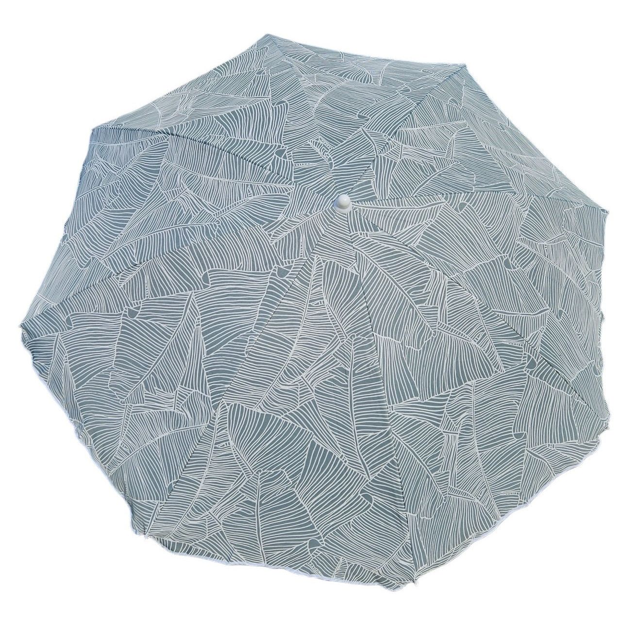 Flexibler Sonnenschirm mit UV Schutz 30 und Blätter Muster