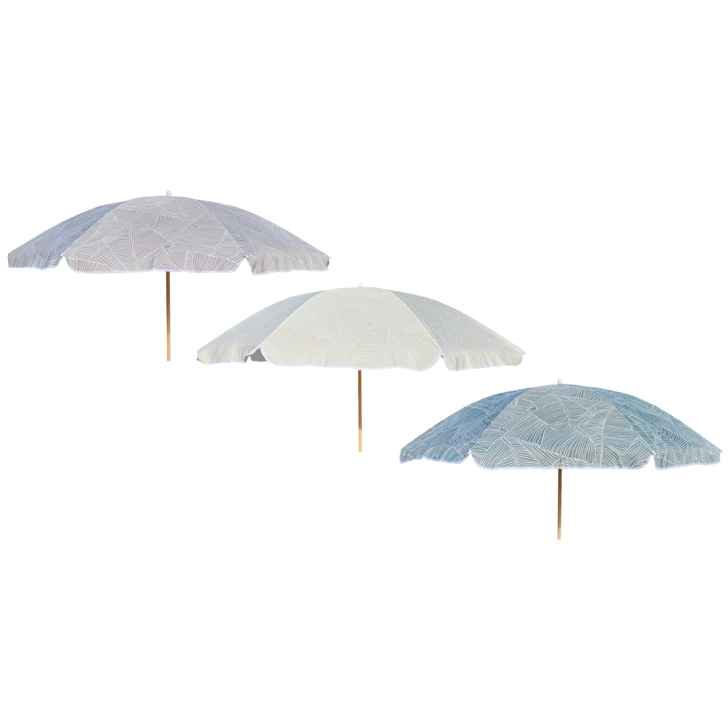 Flexibler Sonnenschirm mit UV Schutz 30 und Blätter Muster