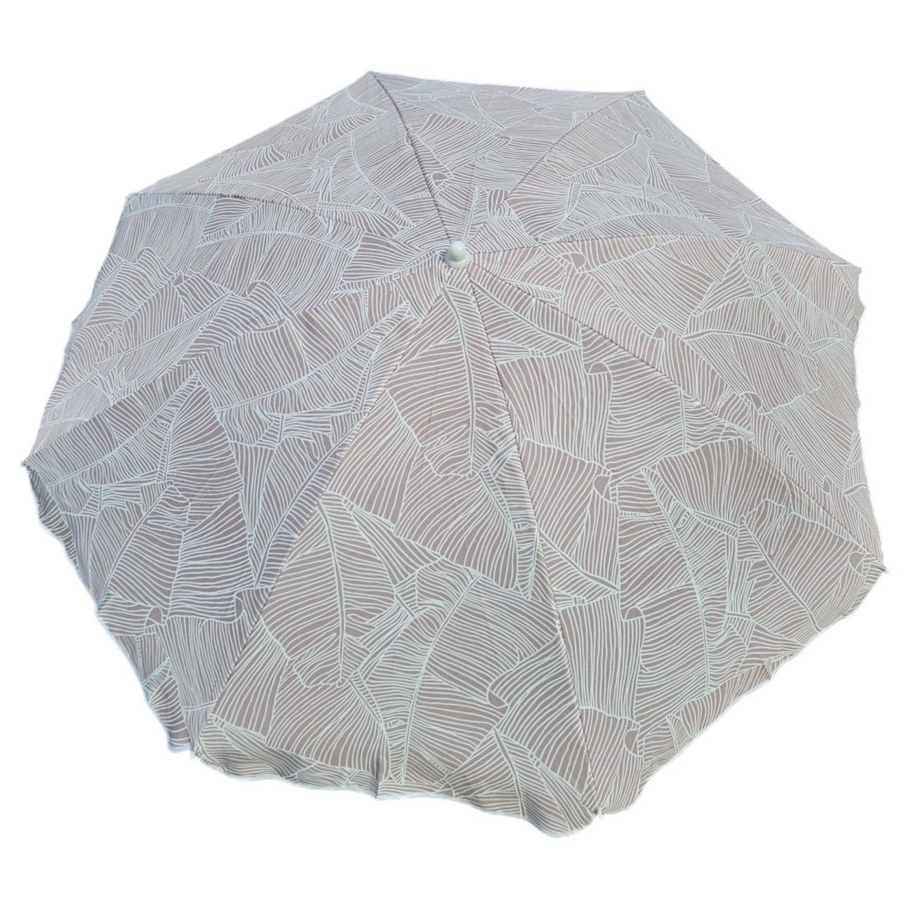 Flexibler Sonnenschirm mit UV Schutz 30 und Blätter Muster