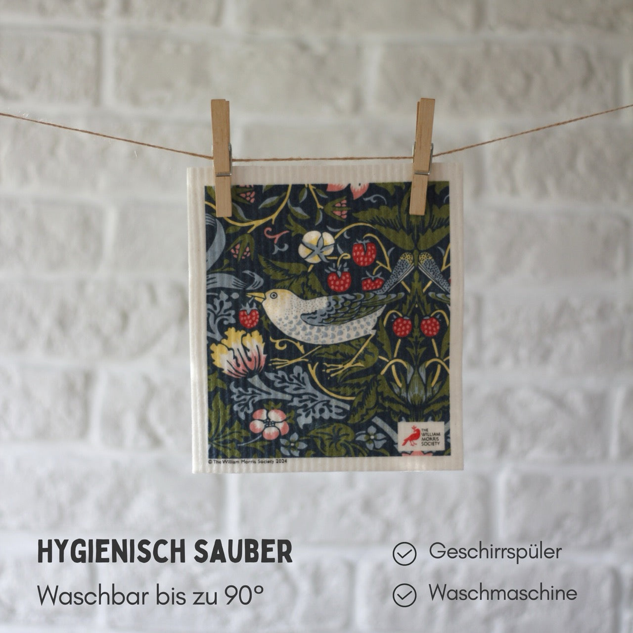 5x Art Spültücher bedruckt Set - William Morris Meisterwerke