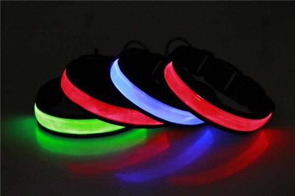 LED Hundehalsband mit stabilem Nylon und wiederaufladbarem Akku