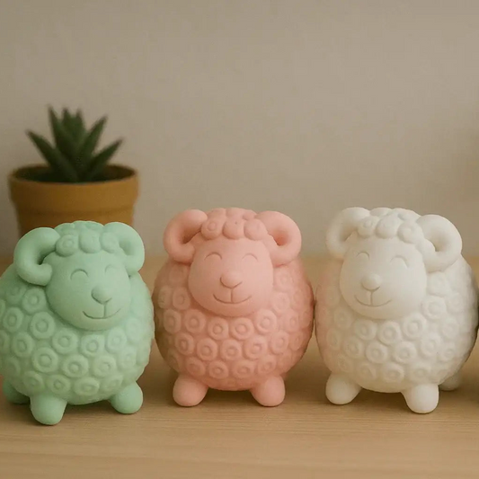 Handgefertigte Dekoschafe als liebevolles Geschenk und Frühlingsdeko