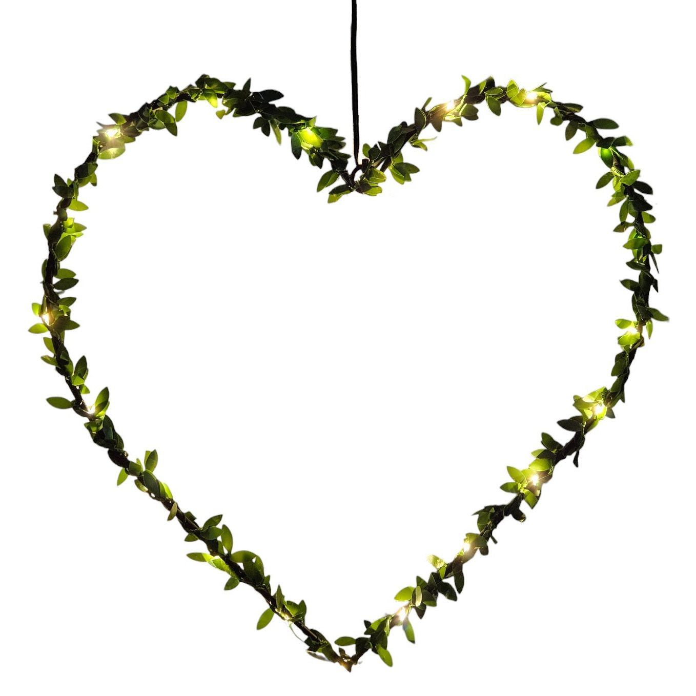 Herz Stern Fenster LED Silhouette Warmweiß Weihnachtsbeleuchtung 30cm Deko grün