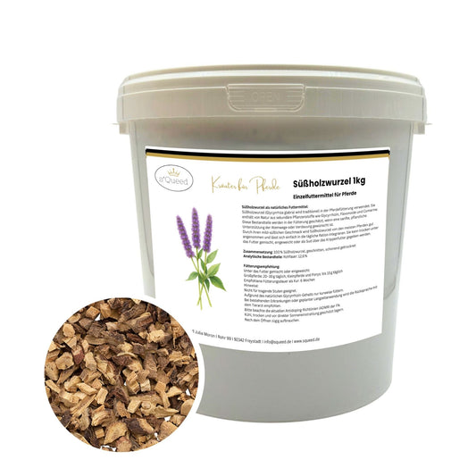 1kg Süßholzwurzel für Pferde zur Unterstützung von Atemwegen und Verdauung