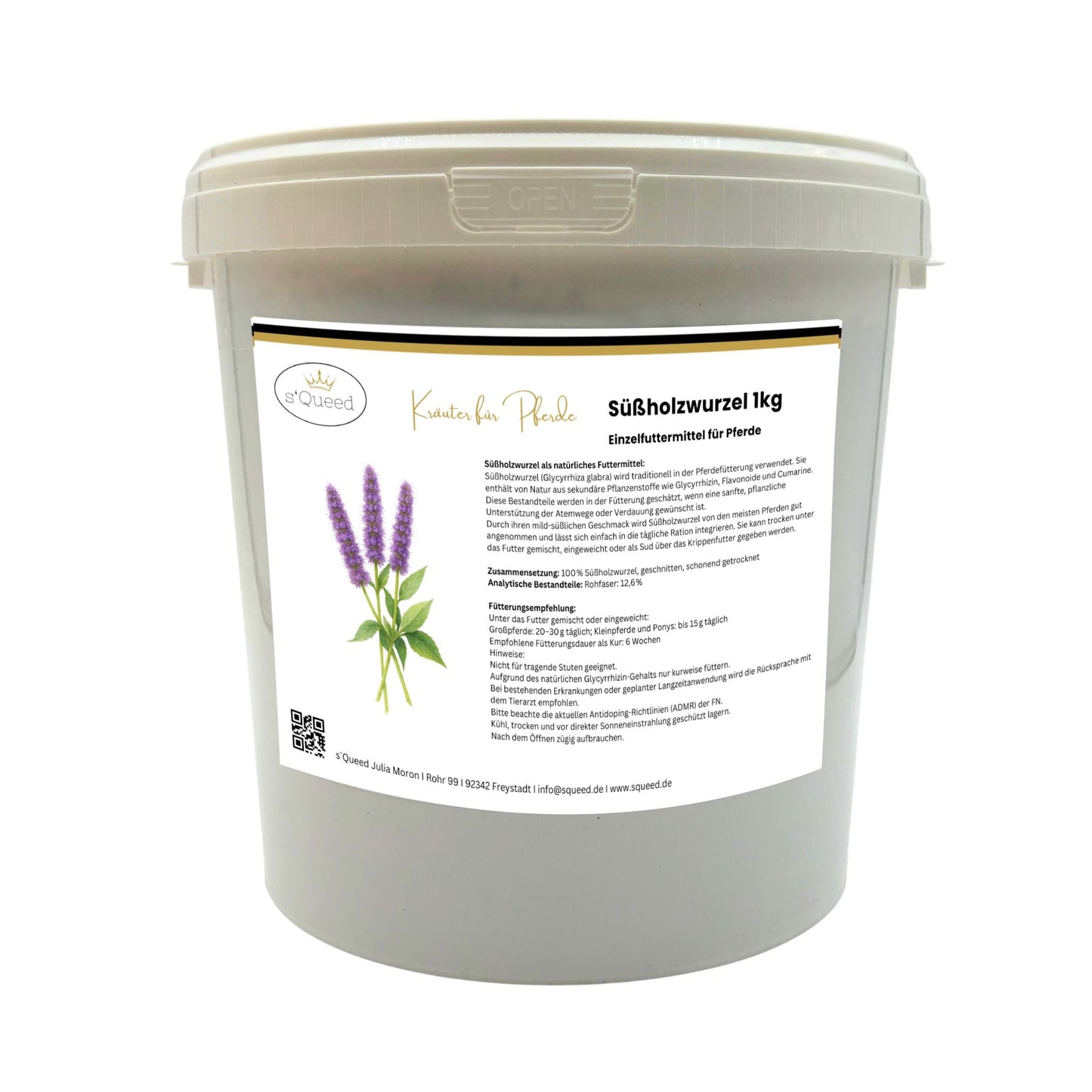 1kg Süßholzwurzel für Pferde zur Unterstützung von Atemwegen und Verdauung