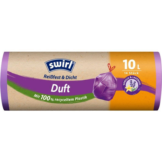 Swirl Duft-Müllbeutel Vanille-Lavendel 10 l Reißfest & Dicht | Rolle (14 Beutel) - Yabubest - Home & More