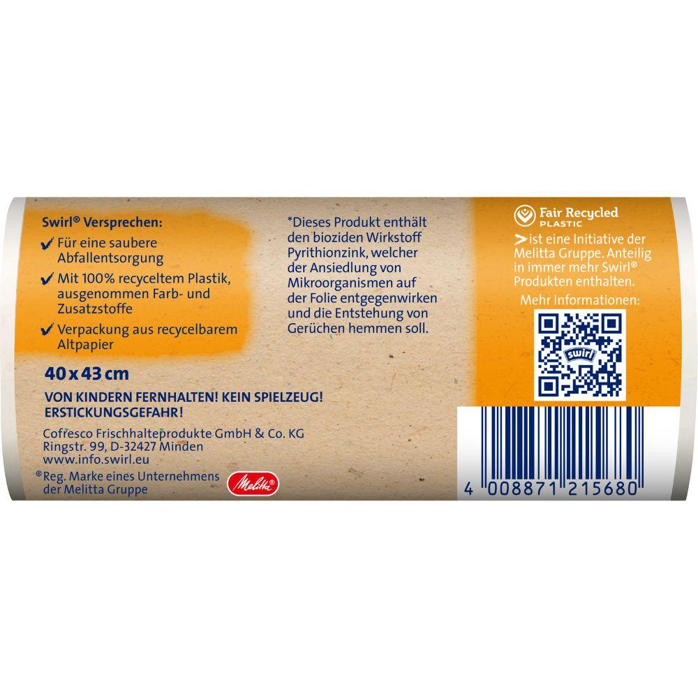 Swirl Tragegriff Müllbeutel 10 l Reißfest Tropfsicher Bad und Kosmetik-Altruan